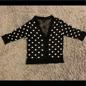 Torrid polka dot lace cardigan size 1
